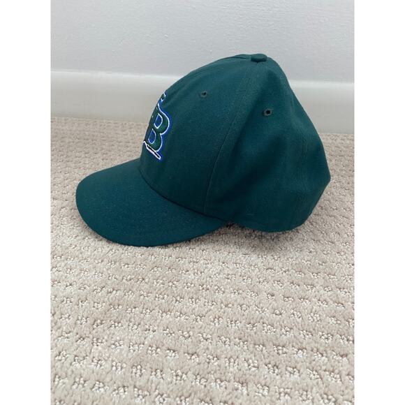 VINTAGE New Era Tampa Bay Devil Rays Hat Cap Adult 7 3/4 Green Fitted MLB - Picture 3 of 7